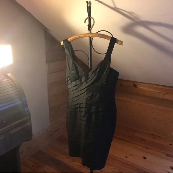 BCBGMaxAzria | Dresses | Bcbg Maxazria Black Mini Bandage Dress Euc 2p |  Poshmark